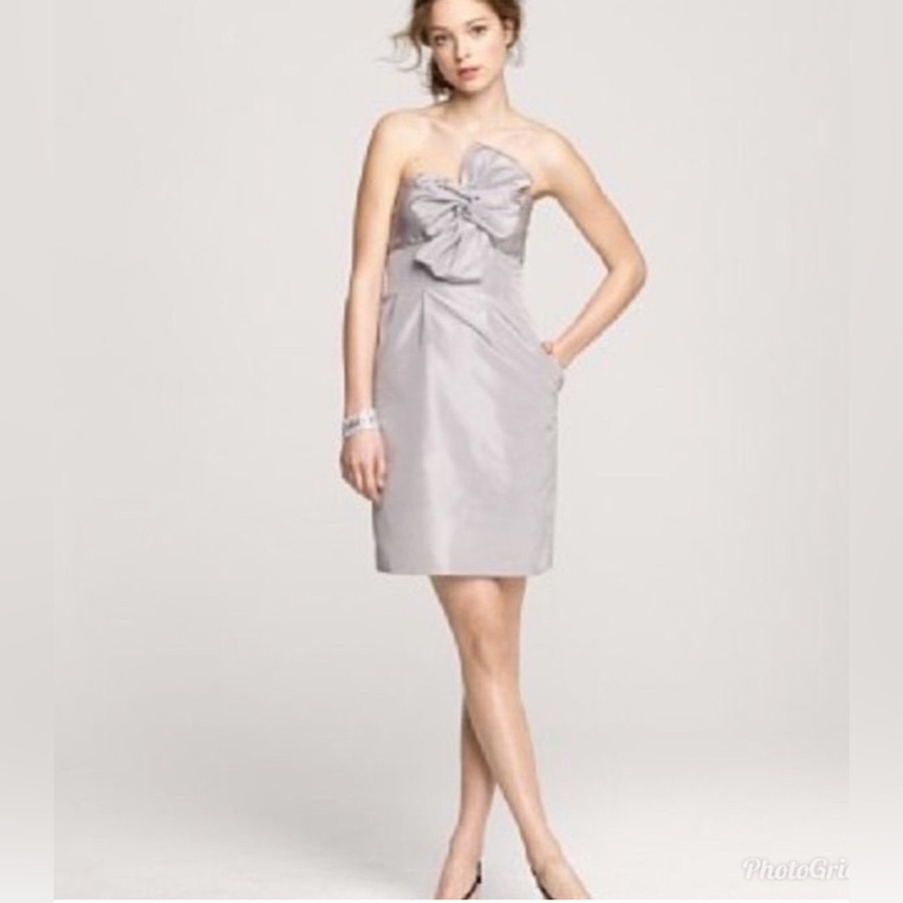 J. Crew Strapless Dress in Light Gray Size 12